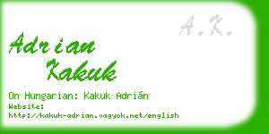 adrian kakuk business card