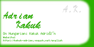 adrian kakuk business card
